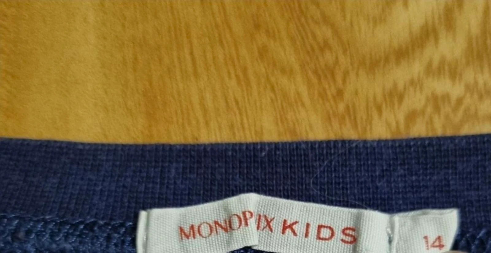 Pull sweat Monoprix Kids blauw met opschrift maat 14 jaar – photo 2